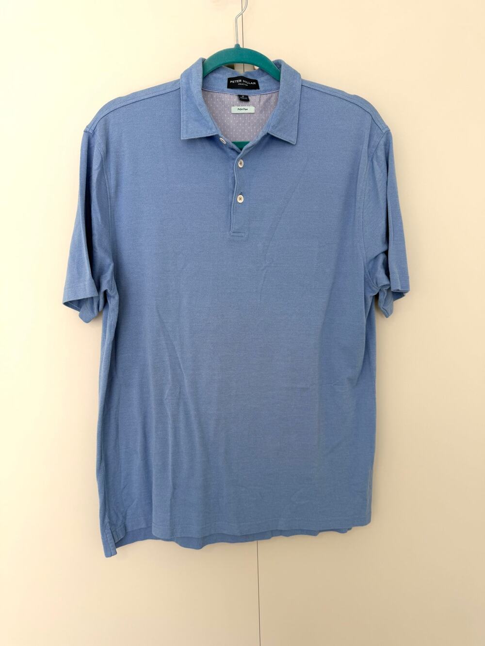 PETER MILLAR Collection Men's Perfect Pique Cotton Blend Polo Blue